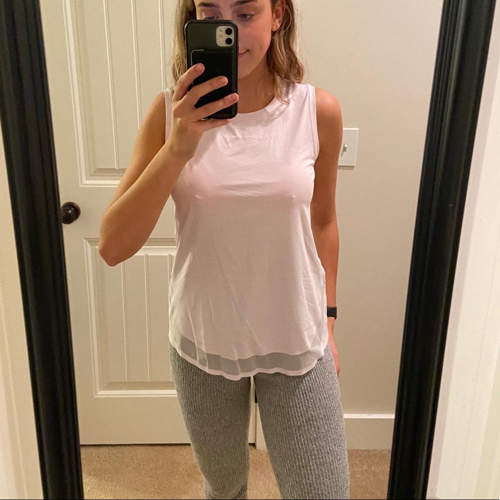 Athletic Lilac Soft Pink Workout Tank Top